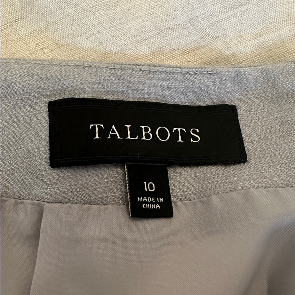 Talbots Floral Hummingbird Pencil Skirt Size 10 Cotton Linen Lined - Picture 6 of 7